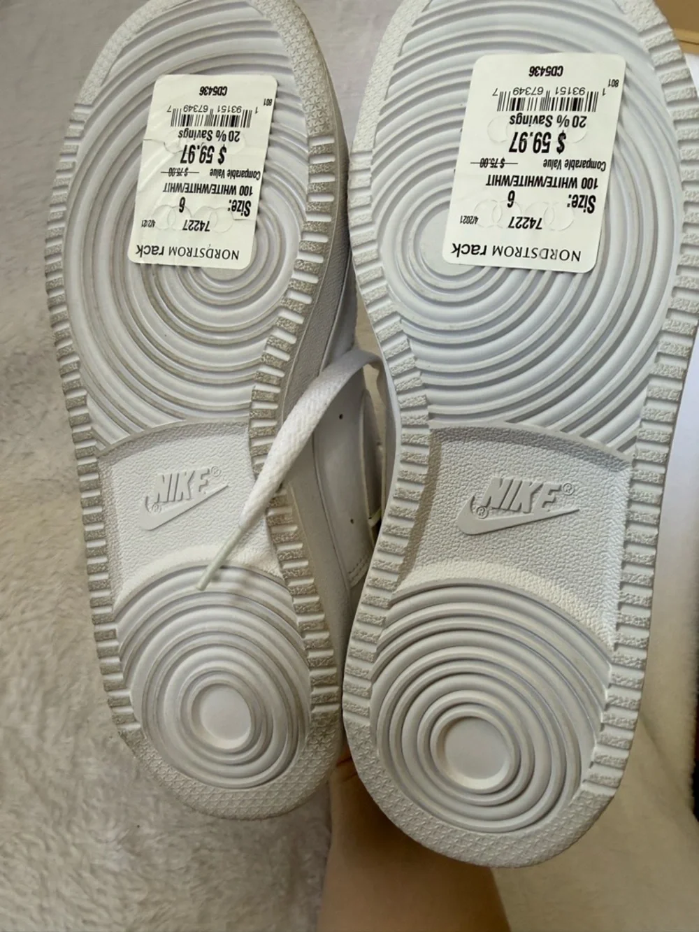 Nike Women’s Court Vision Mid All-White Sneaker